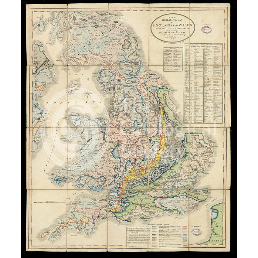 A New Geological Map of England & Wales… [Smith reduction] (Smith & Cary, 1827)