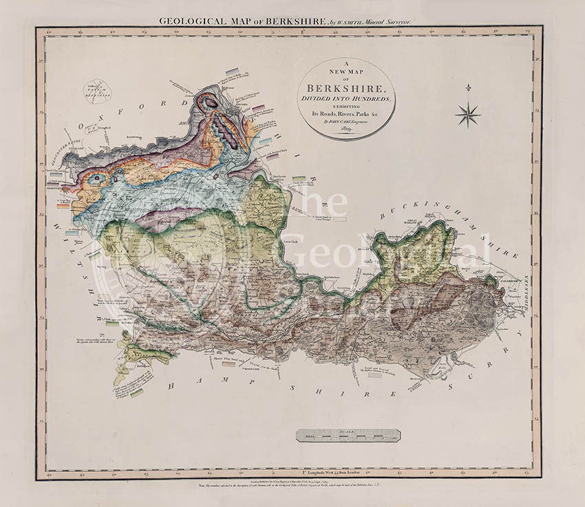 Geological Map of Berkshire (William Smith, 1819)