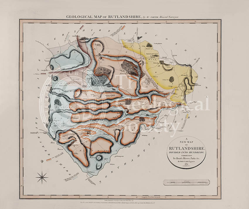 Geological Map of Rutlandshire (William Smith, 1822)