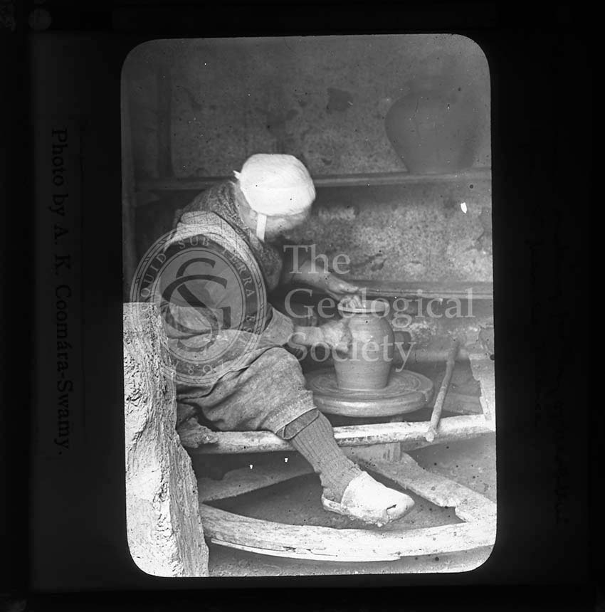 Woman making pottery, Brittany