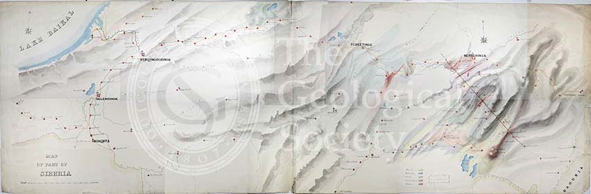 Geological Map of the country east of Lake Baikal, Siberia