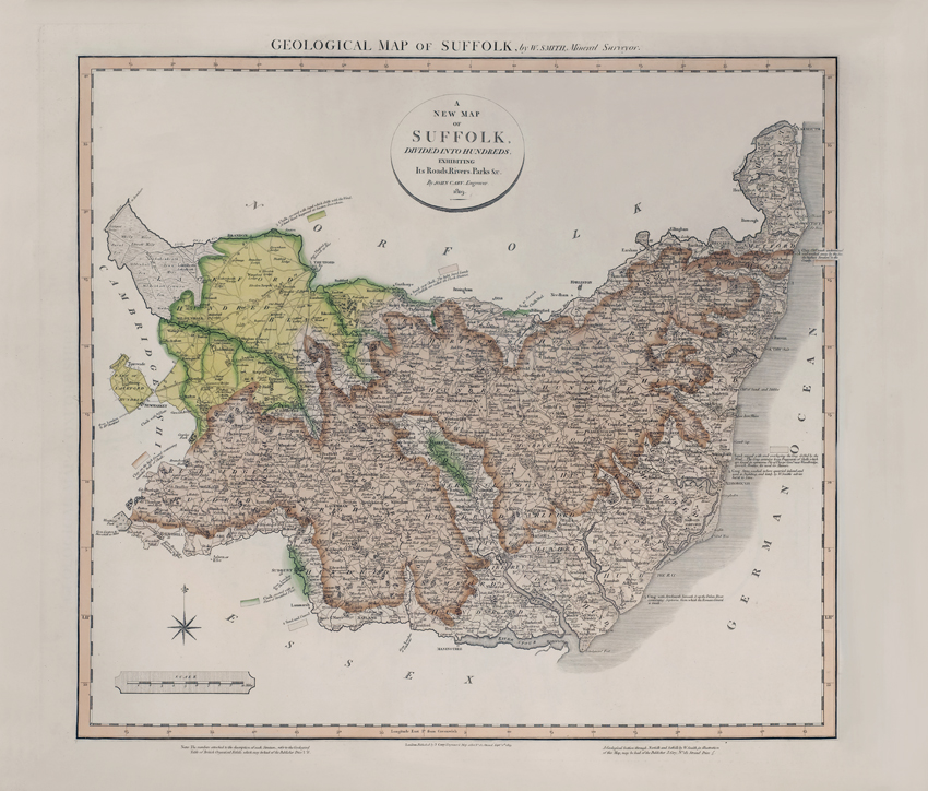 Geological Map of Suffolk (William Smith, 1819)
