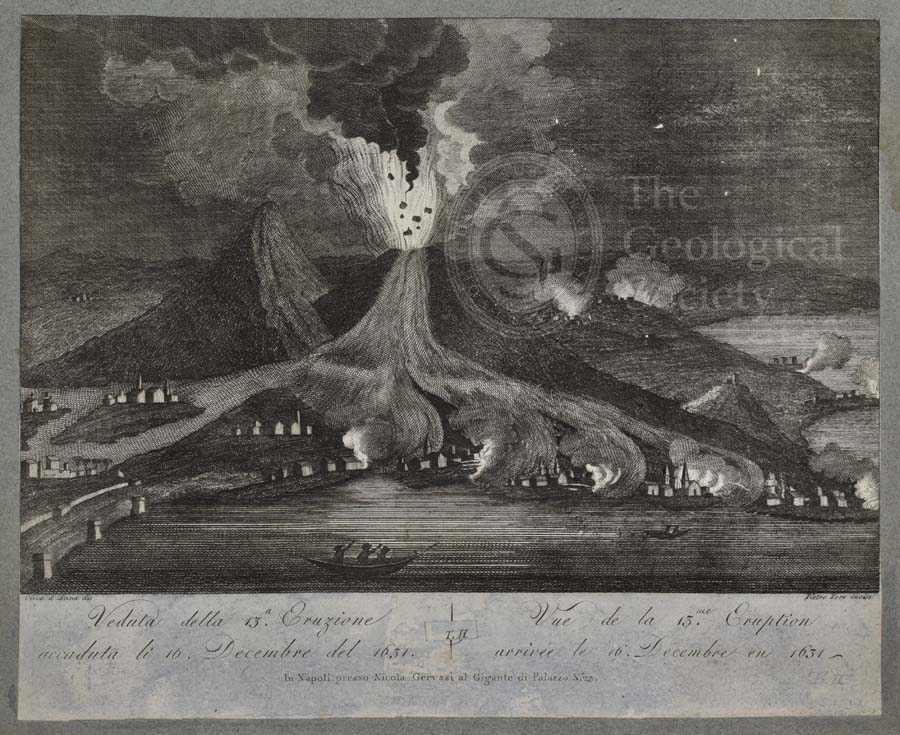 View of the 13th eruption of Mount Vesuvius, 16 December 1631 