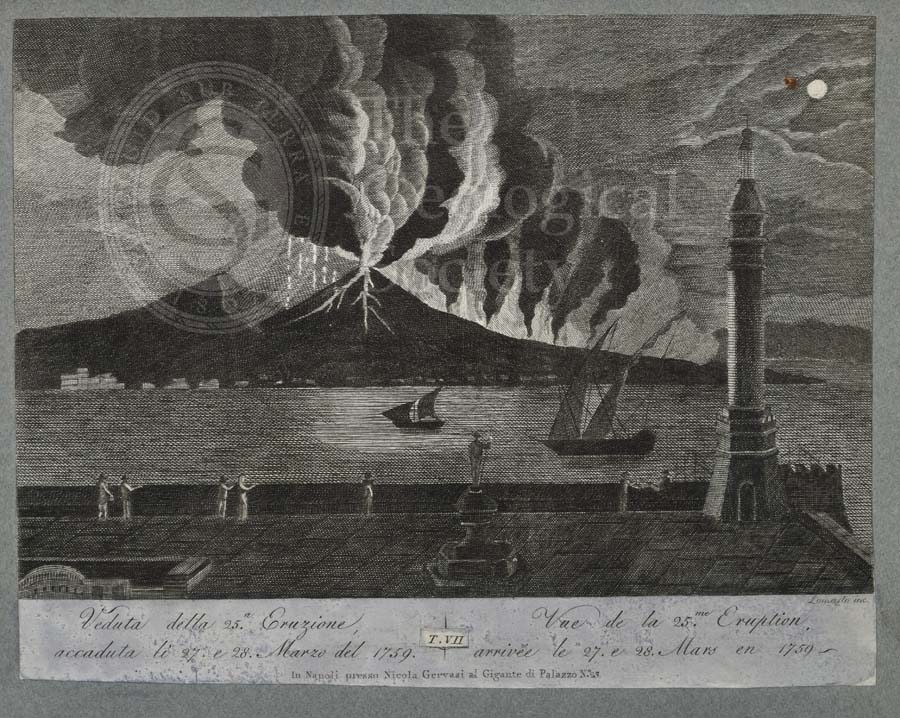 View of the 25th eruption of Mount Vesuvius, 27 and 28 March 1759