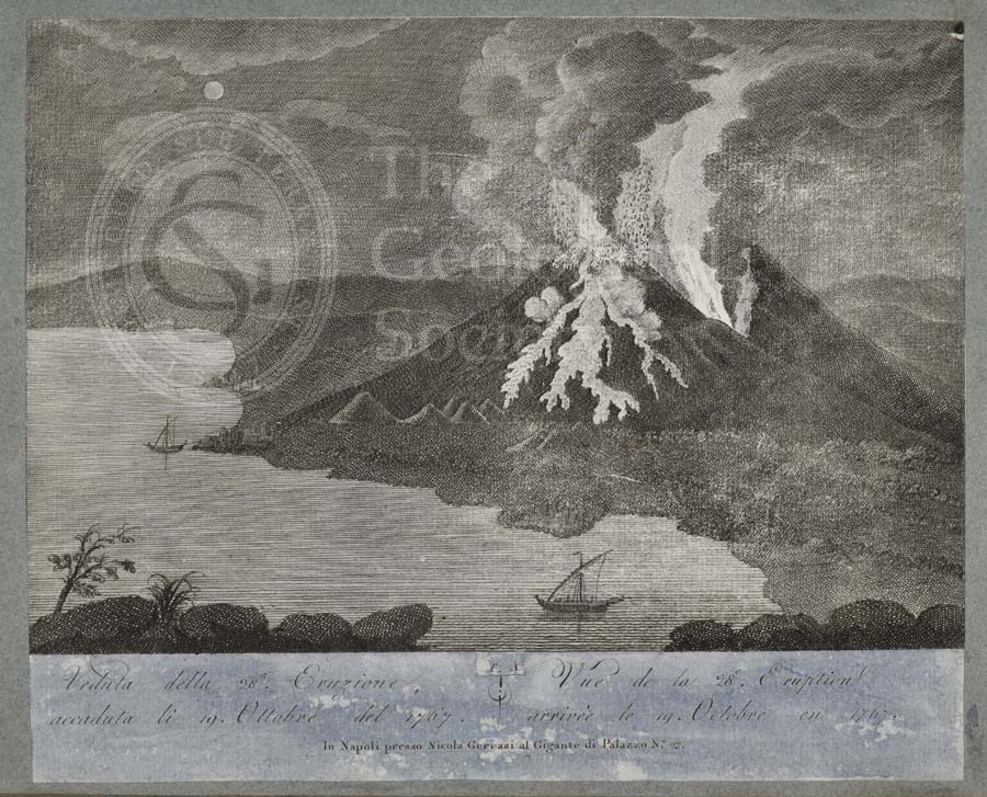 View of 28th eruption of Mount Vesuvius, 19 October 1767