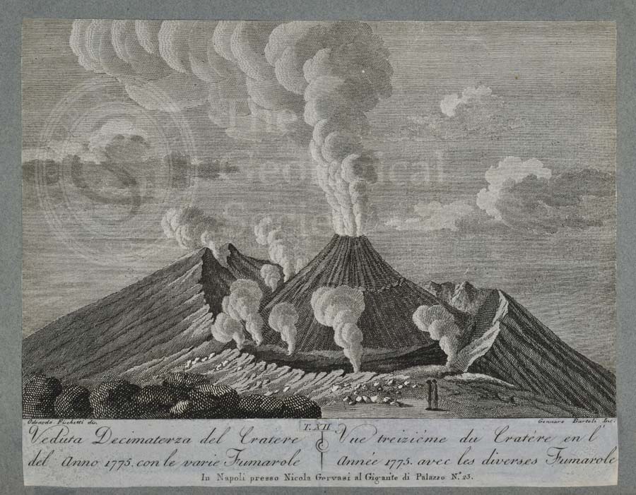 View of the crater of Mount Vesuvius, 1775