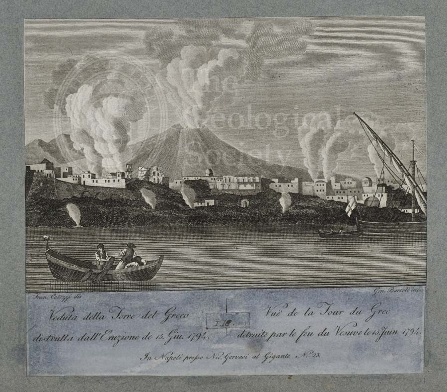 View of Torre del Greco destroyed by the eruption of 15 June 1794