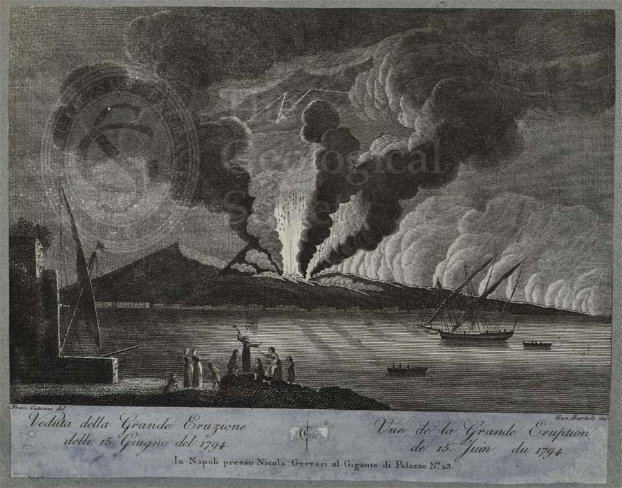 View of great eruption of Mount Vesuvius, 15 June 1794