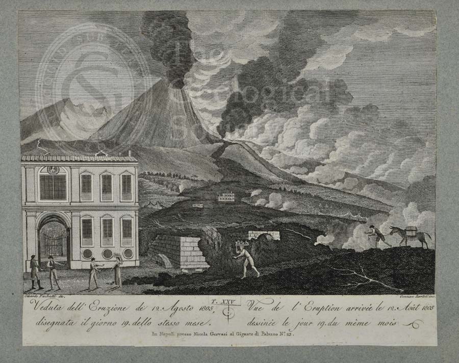 View of the eruption of Mount Vesuvius, 12 August 1805