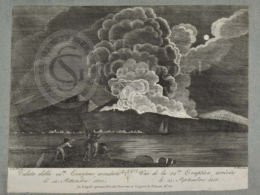 View of the 34th eruption of Mount Vesuvius, 13th September 1810
