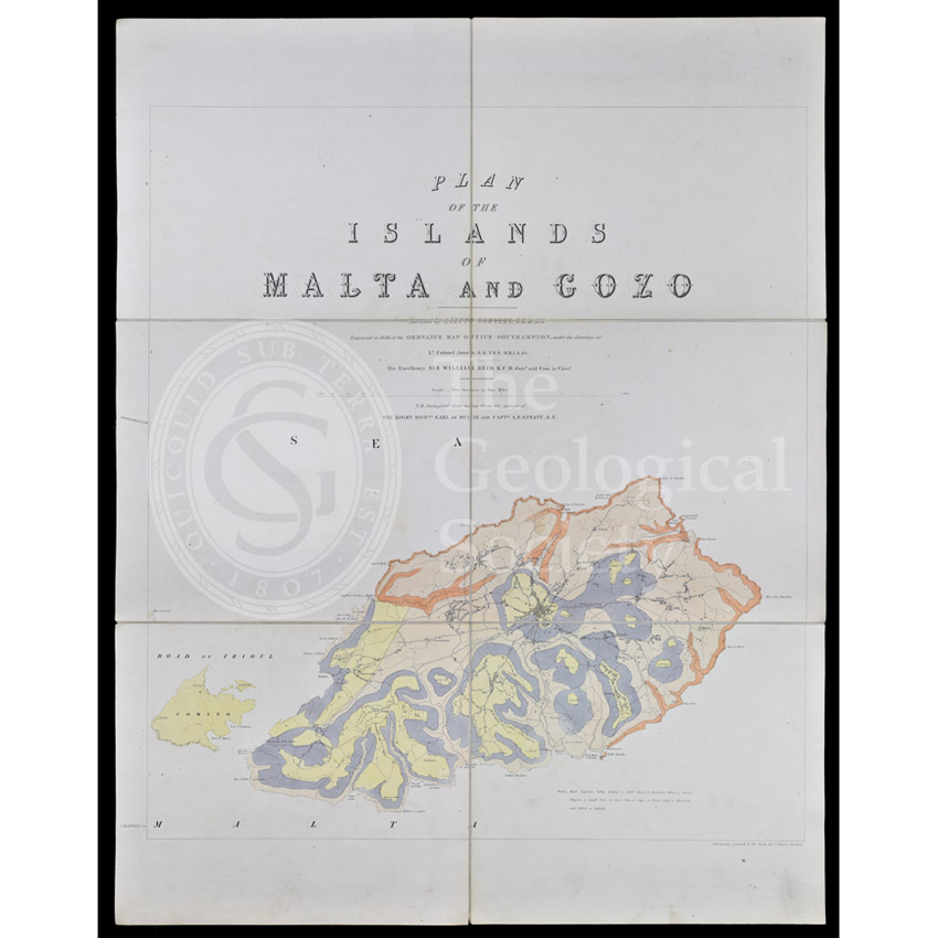 Geological map of Gozo and Cominos, Malta